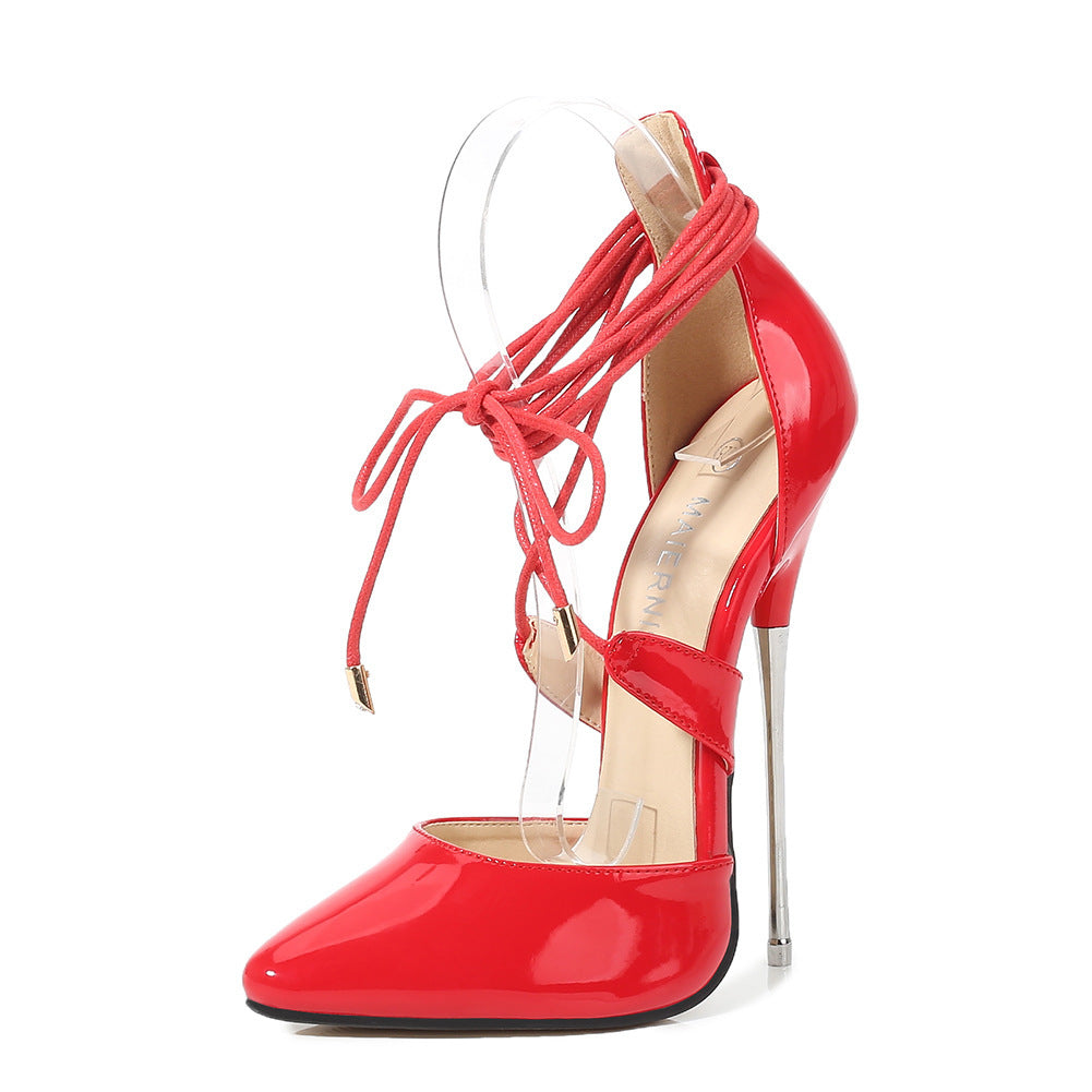 Hollow Tie-strap High Heel Shoes