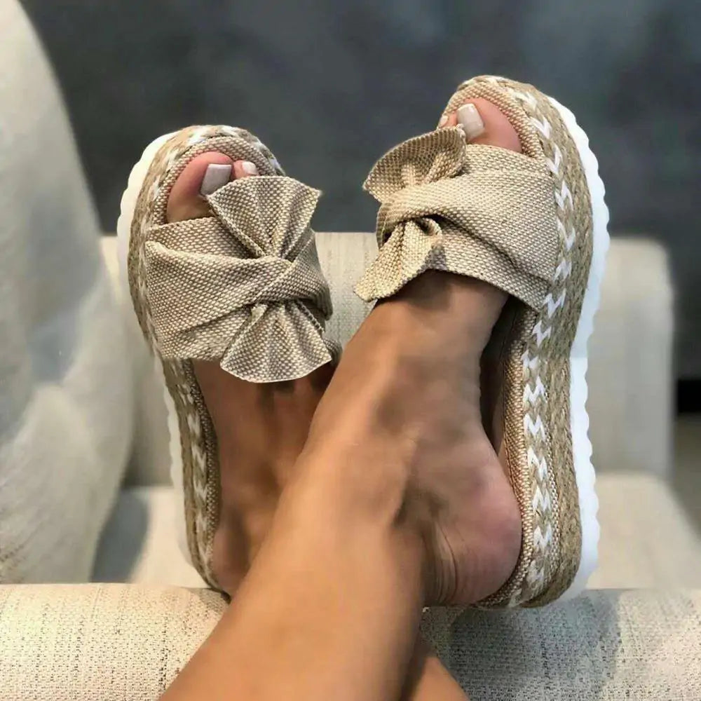 Big Bow Platform Sandals