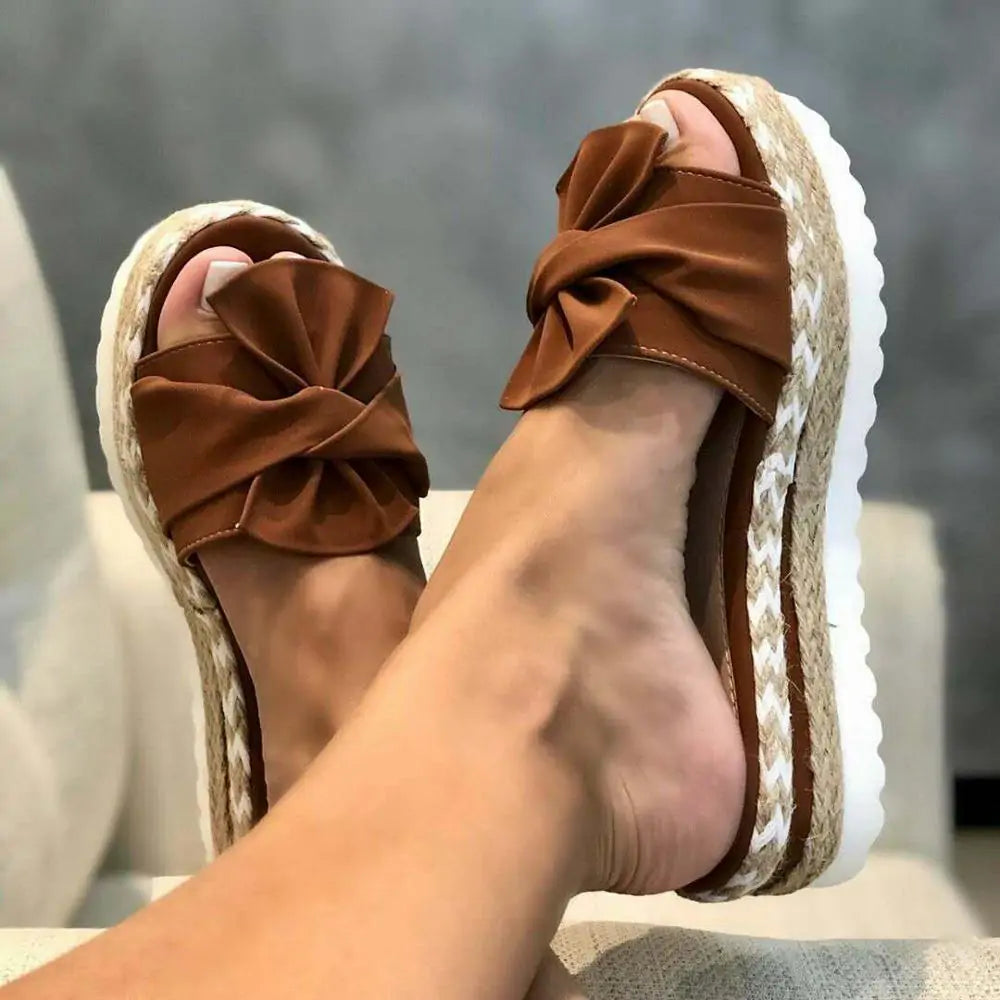 Big Bow Platform Sandals