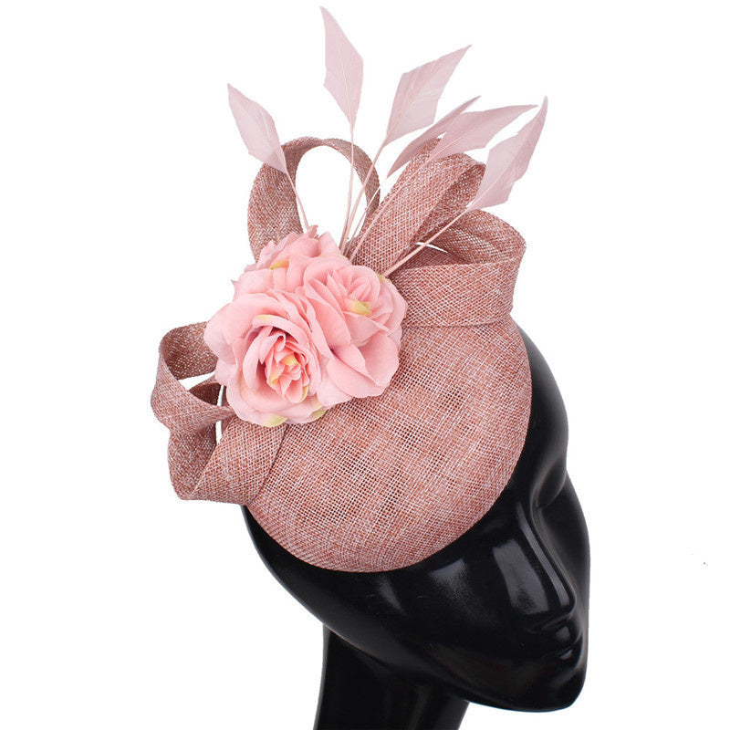 Flower Feather Fascinator Hat