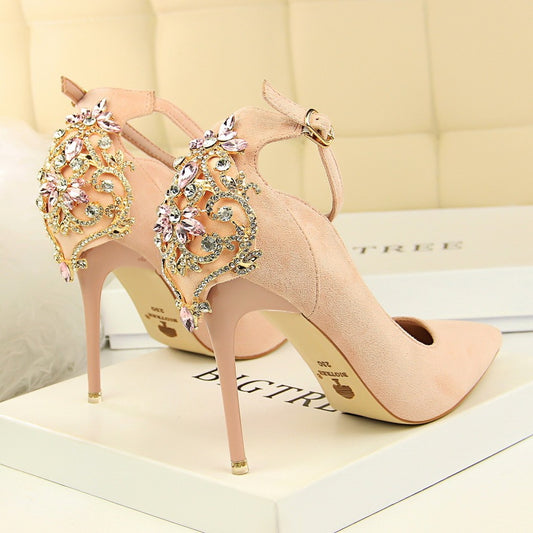 Jewelled High Heel Shoes - Arabella's Couture 