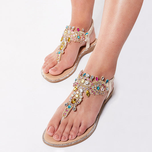 Jewelled Flat Sandals