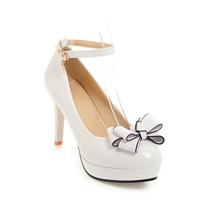 Front Bow High Heeled Shoes