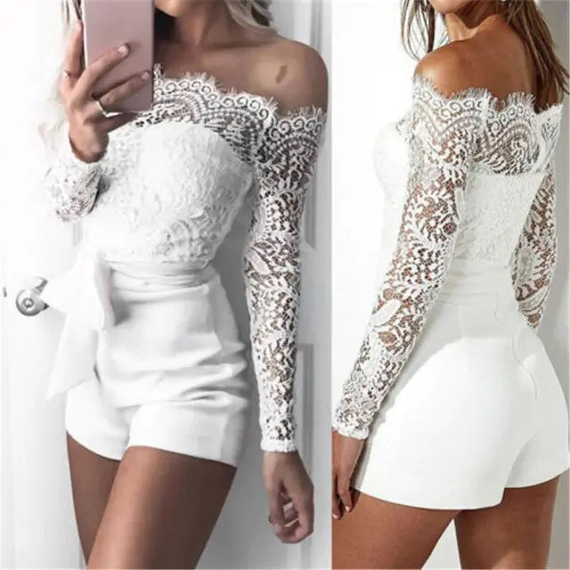 Lace Off Shoulder Bodysuit