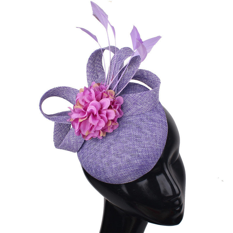 Flower Feather Fascinator Hat