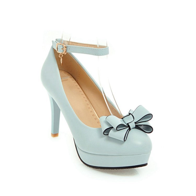 Front Bow High Heeled Shoes