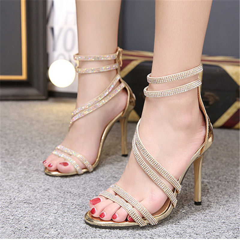 Rhinestone Wrap Stiletto Heels