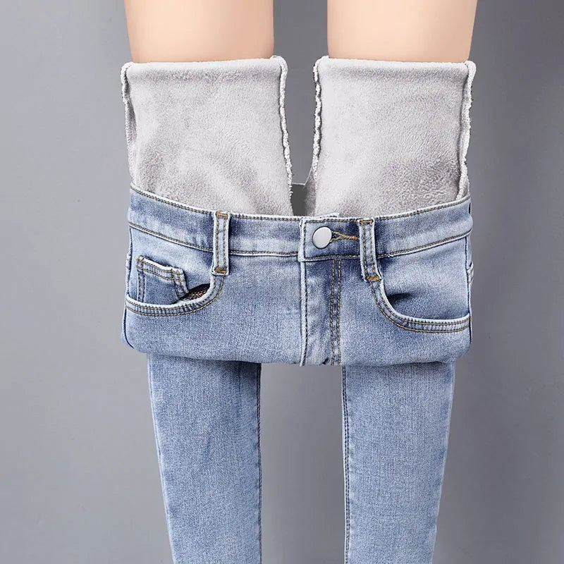 Fleece-lined Denim Jeans