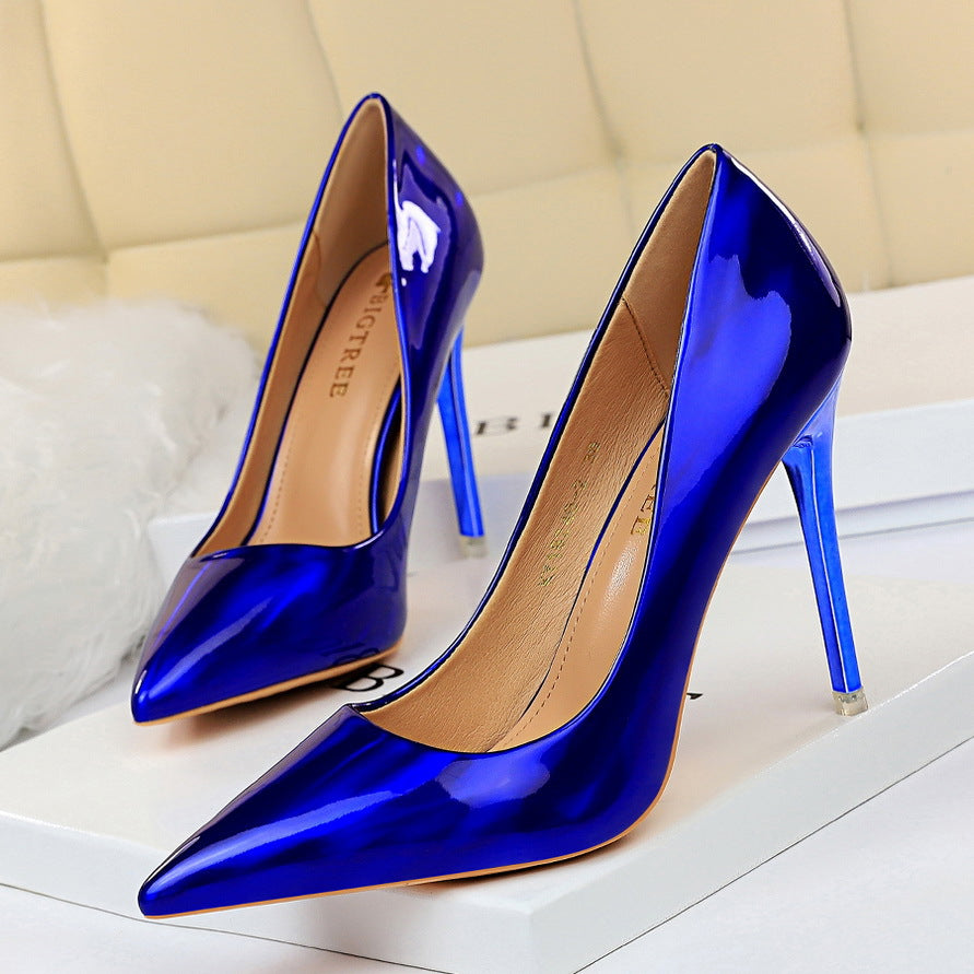 Red Glossy Patent Leather Stilleto Heels