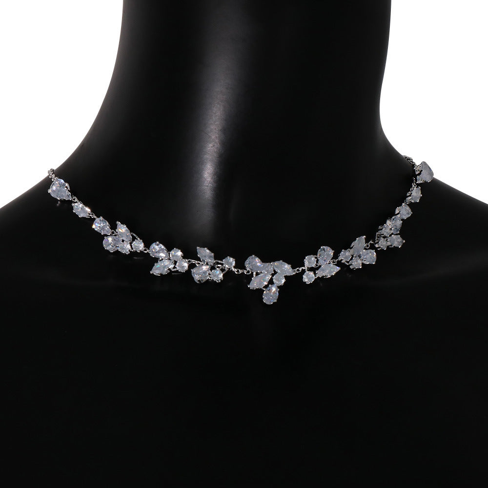 Leaf Diamond Back Necklace