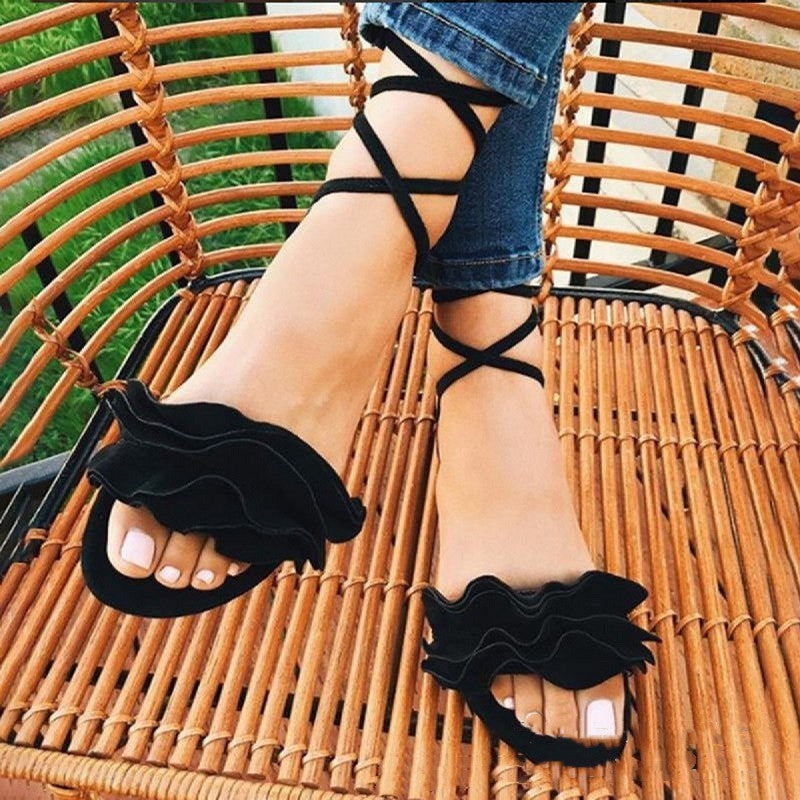 Flower Flat Heel Sandals