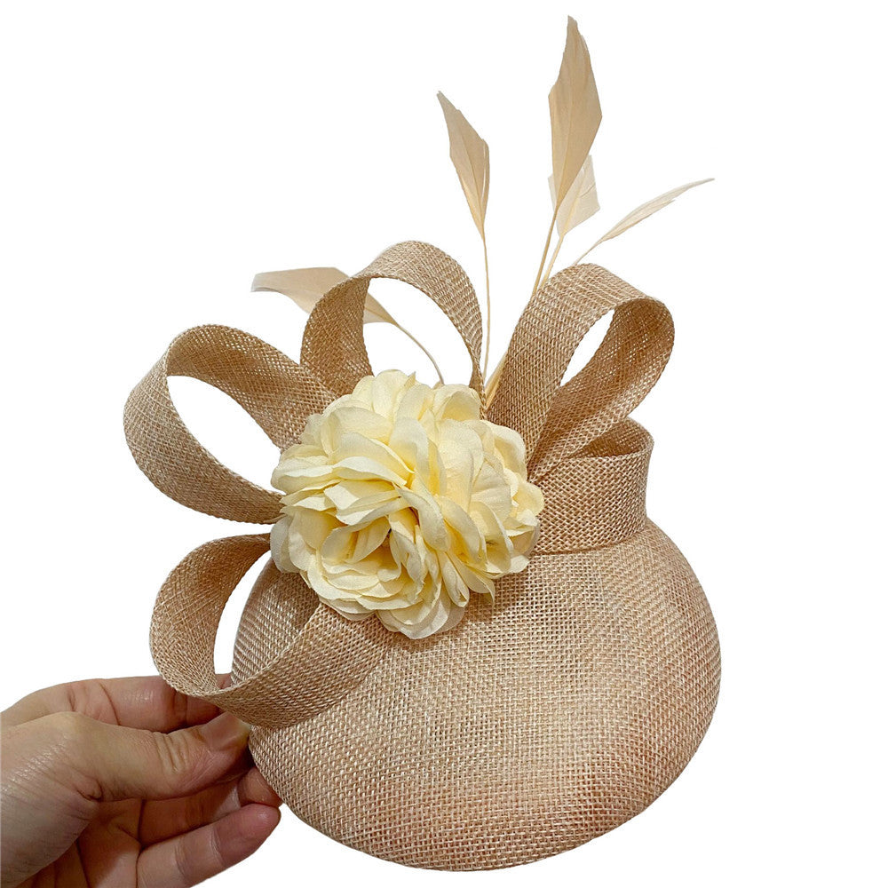 Flower Feather Fascinator Hat