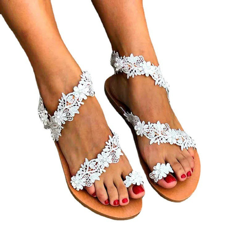 Flowers Flat Sandals