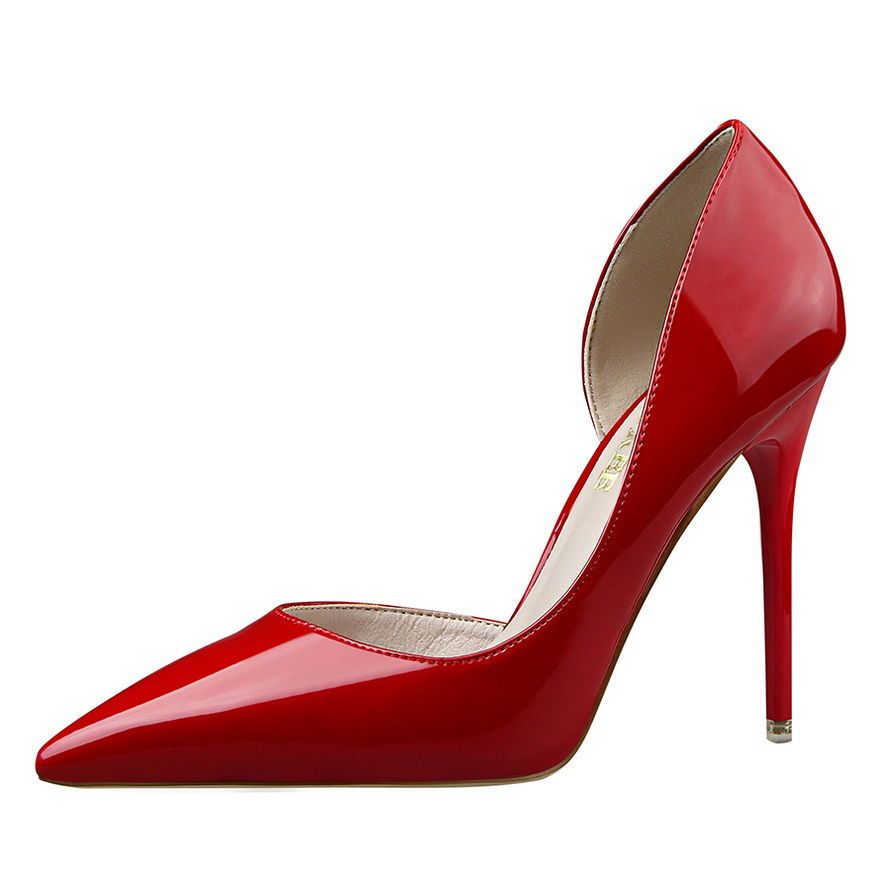 Patent Leather High Heeled Shoes