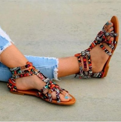 Print Flat Heel Shoes