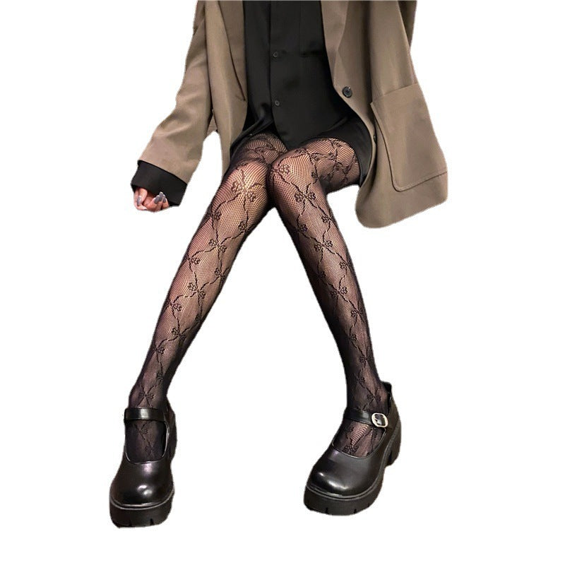 Hollow Jacquard Lace Pantyhose Tights