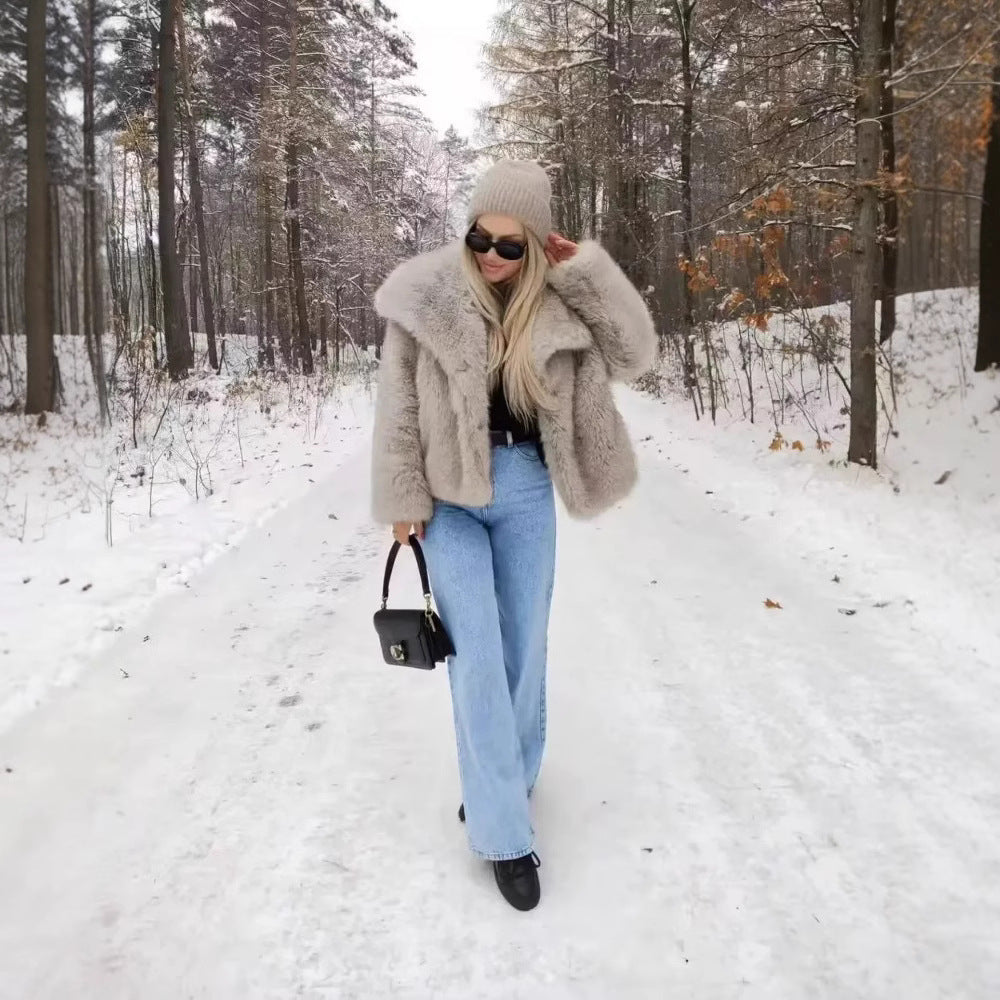 Faux Fur Fluffy Short Jacket