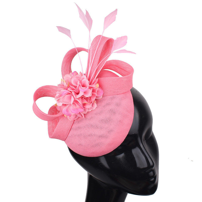 Flower Feather Fascinator Hat