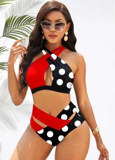 Halter Neck Two-piece Bikini Set