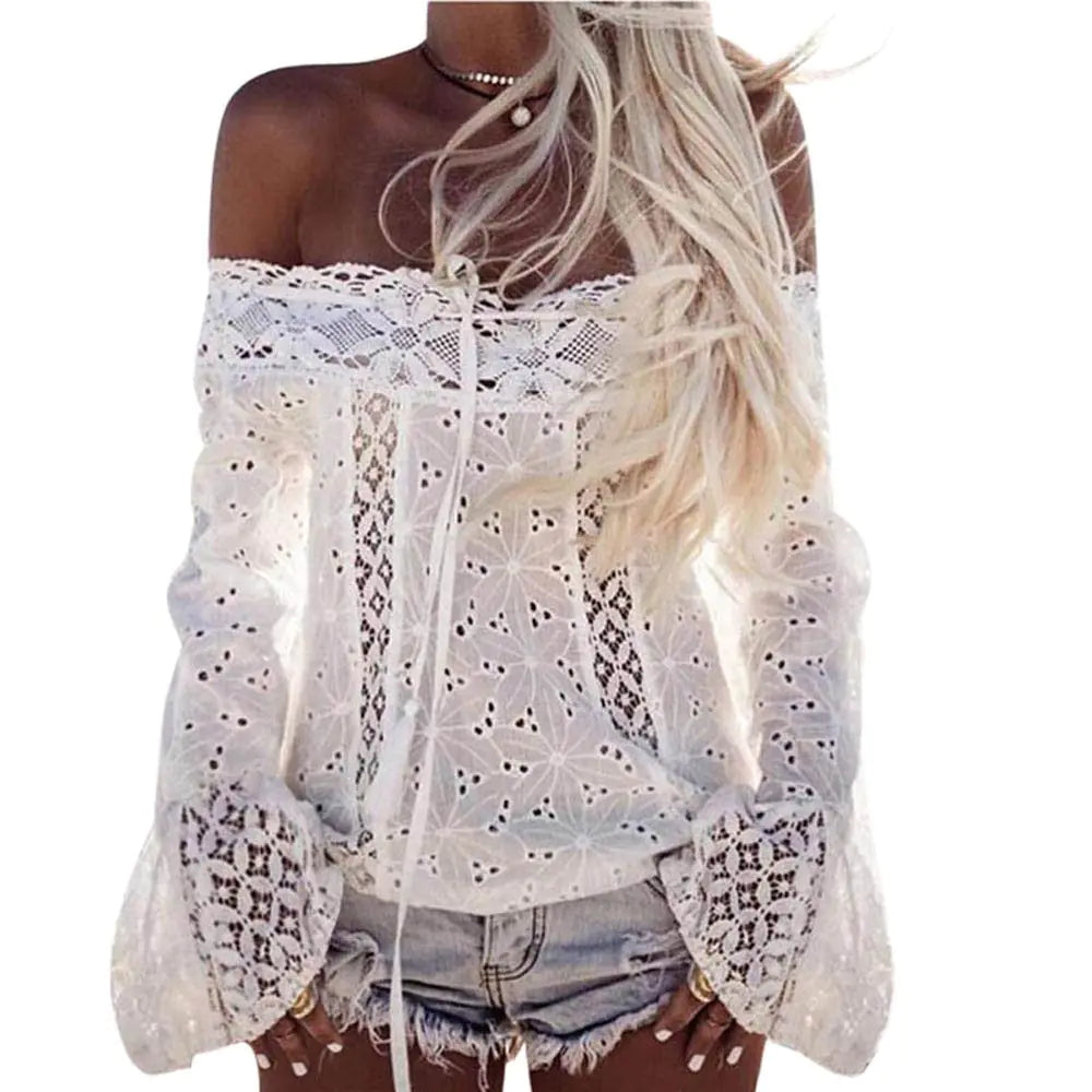 Lace Off-the-Shoulder Blouse