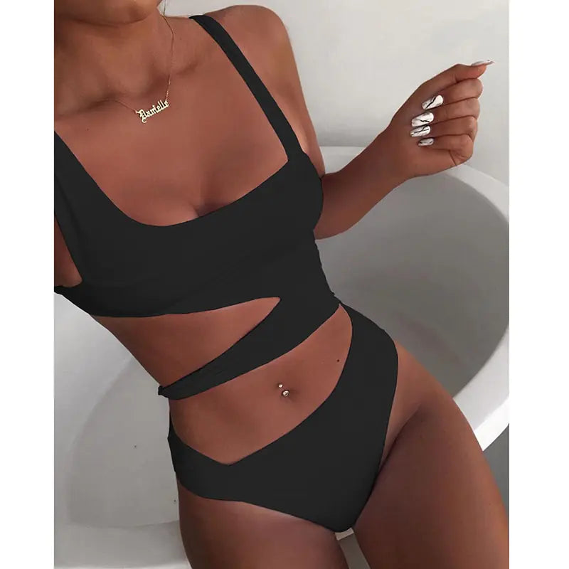 Hollow One-piece Swimsuit