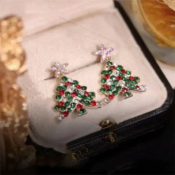 Christmas Tree Drop Earrings