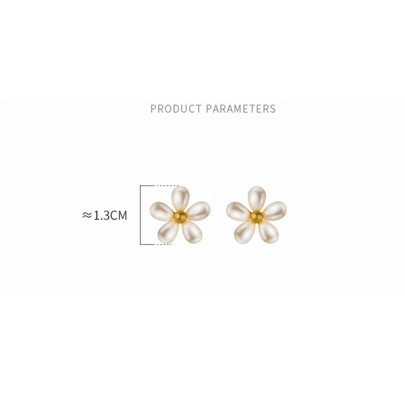 925 Sterling Silver Freshwater Pearl Crystal Flowers Stud Earrings