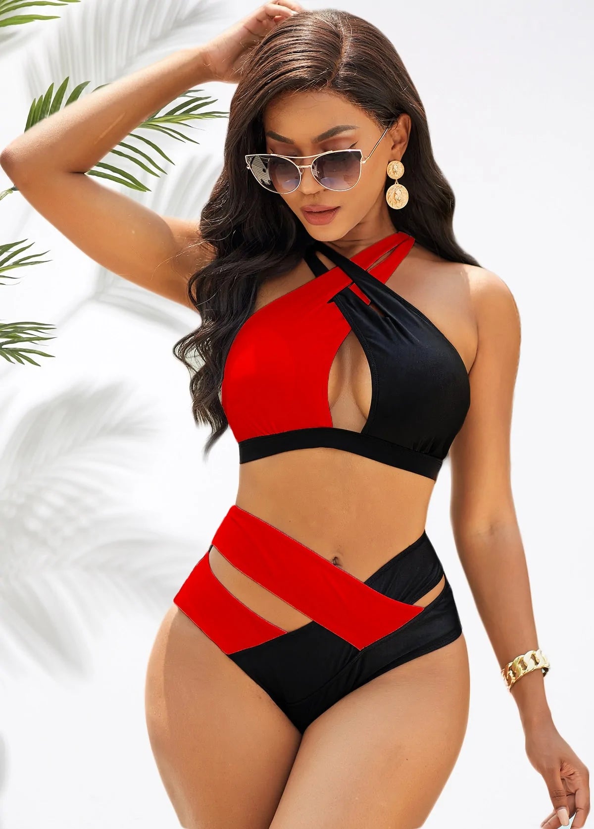 Halter Neck Two-piece Bikini Set