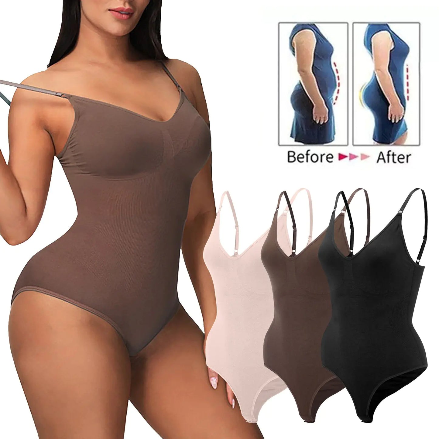 GlamFit Seamless Sculpt Shapewear Bodysuit