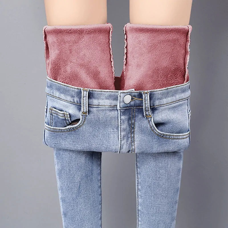 Fleece-lined Denim Jeans