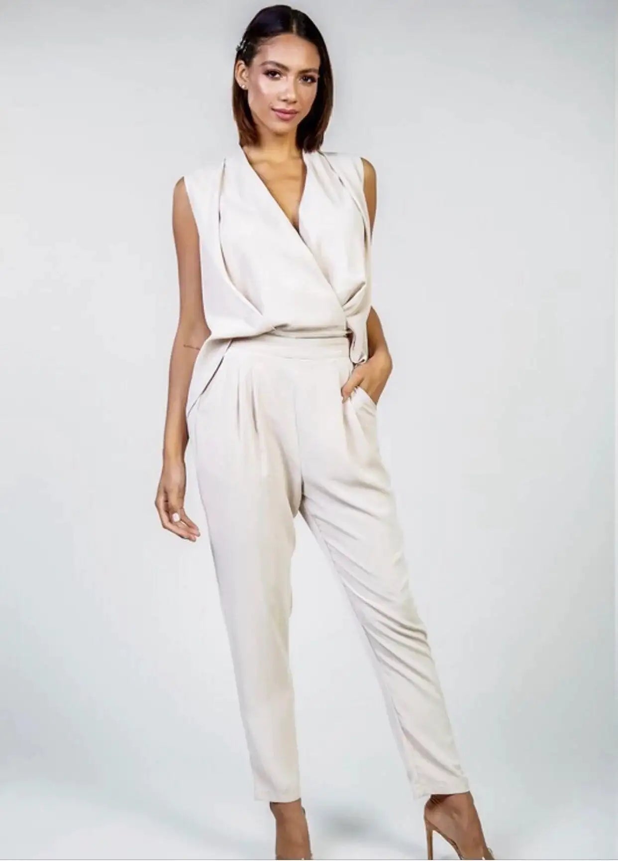 V-Neck Jumpsuit