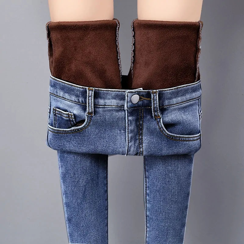 Fleece-lined Denim Jeans