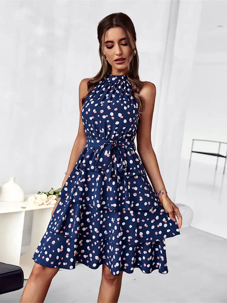 Polka-dot Ruffle Dress