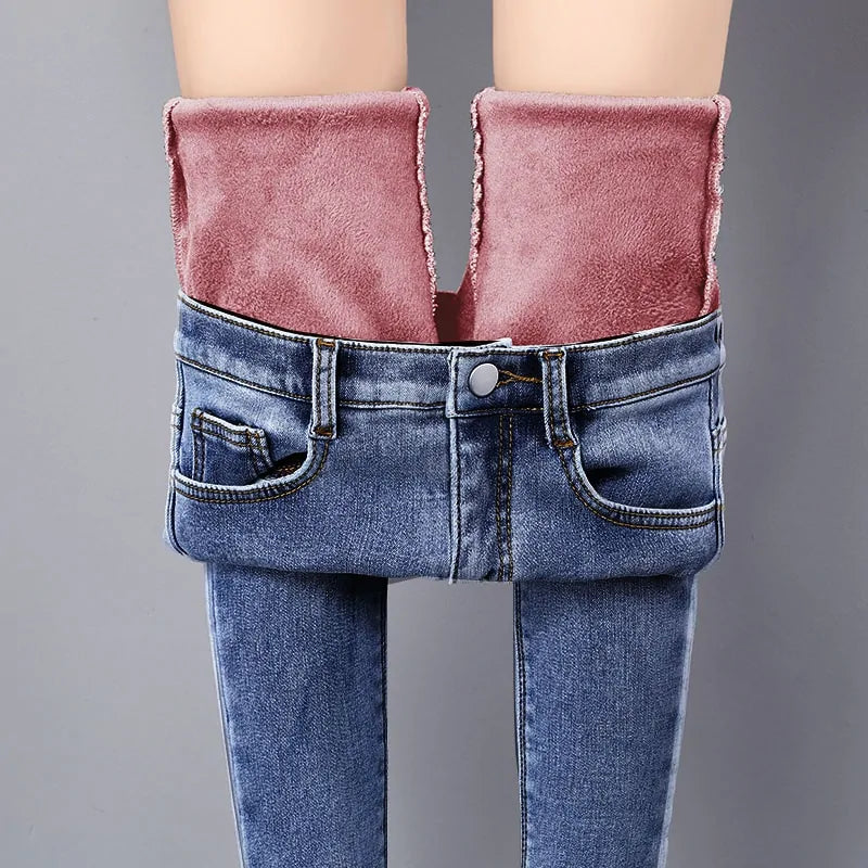 Fleece-lined Denim Jeans