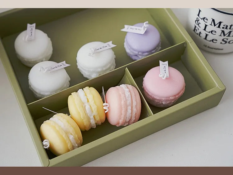 5 Piece Handmade Macaron Aromatic Scented Aesthetics Home Decorative Ornaments Candles