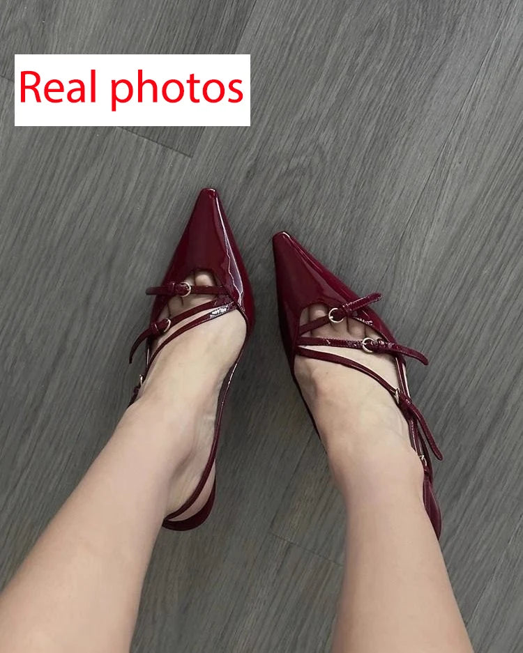 Slingback Pointy Toe High Heel Shoes