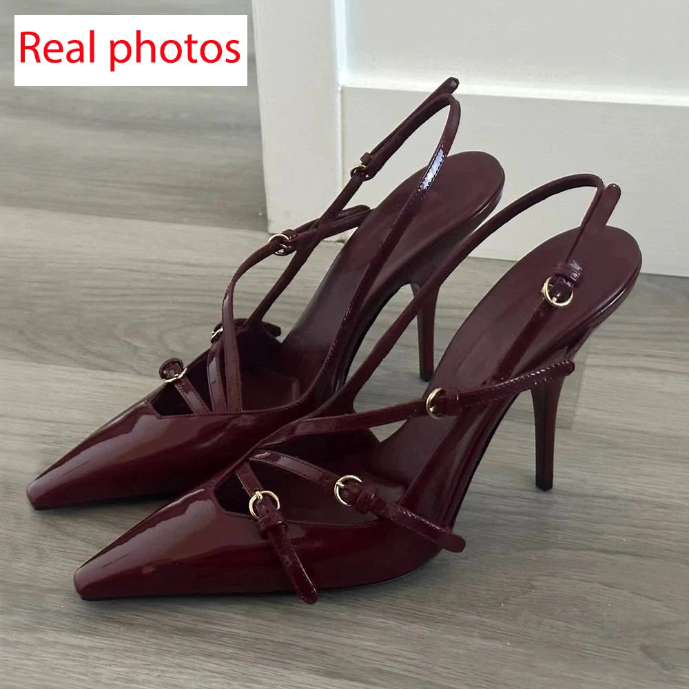 Slingback Pointy Toe High Heel Shoes