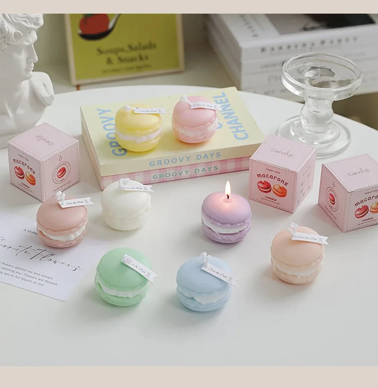 5 Piece Handmade Macaron Aromatic Scented Aesthetics Home Decorative Ornaments Candles