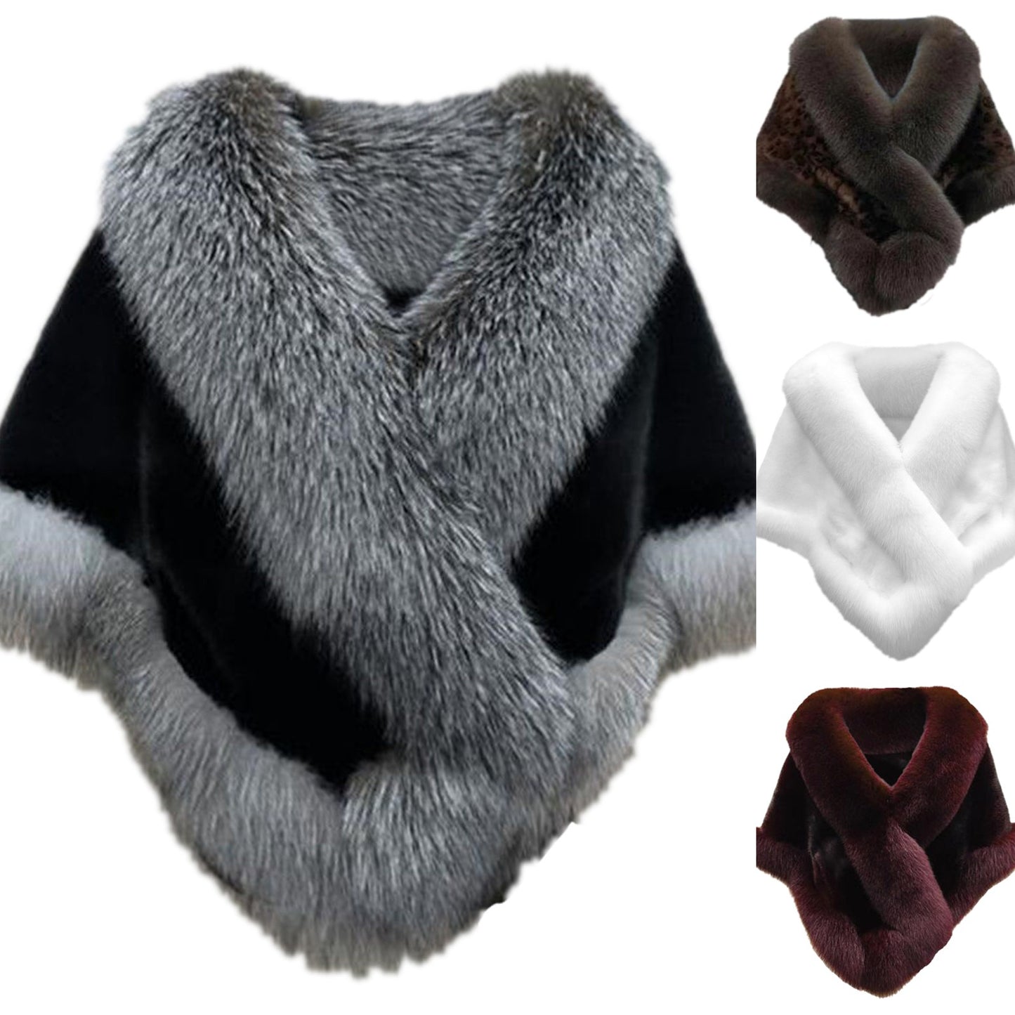 Faux Fur Wrap Shawl