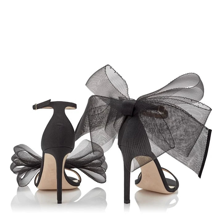 Mesh Big Bow-Knot High Heels Shoes