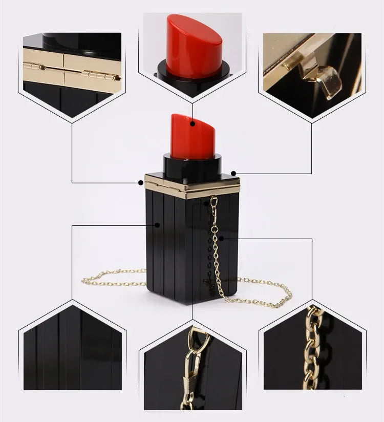 Lipstick Long-chain Cross-body Handbag