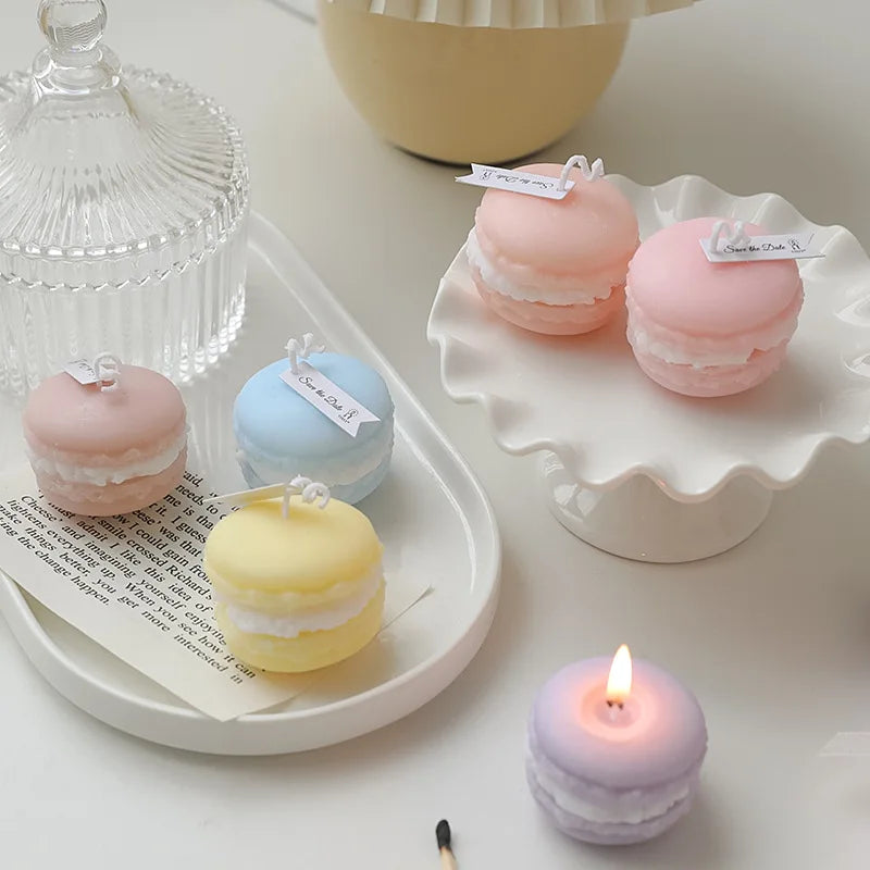 5 Piece Handmade Macaron Aromatic Scented Aesthetics Home Decorative Ornaments Candles