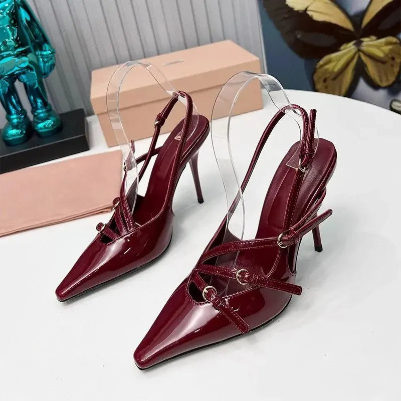 Slingback Pointy Toe High Heel Shoes