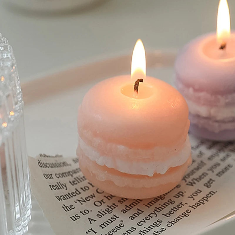 5 Piece Handmade Macaron Aromatic Scented Aesthetics Home Decorative Ornaments Candles