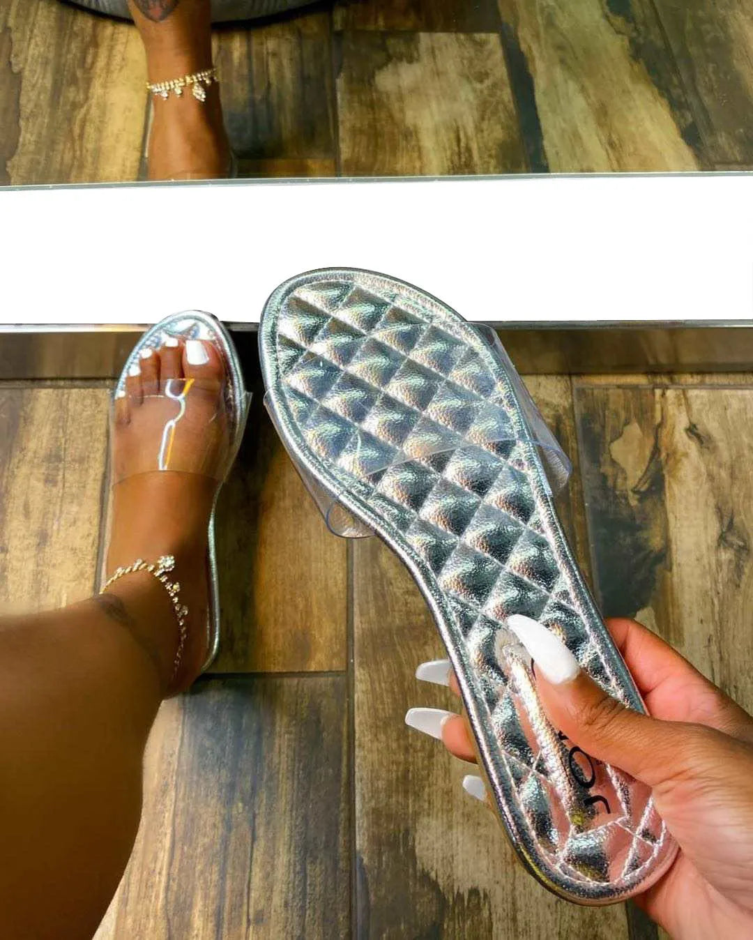 Transparent Jelly Flat Shoes