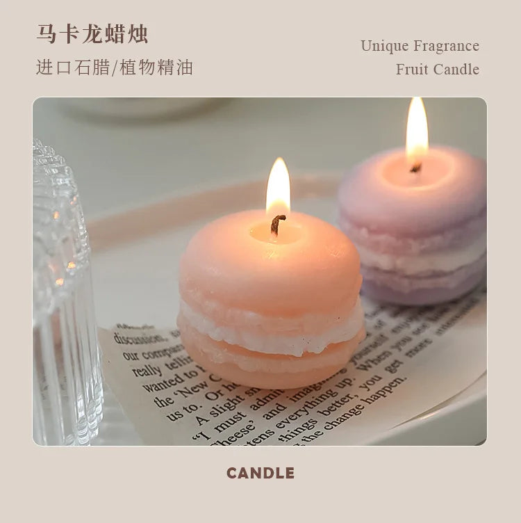 5 Piece Handmade Macaron Aromatic Scented Aesthetics Home Decorative Ornaments Candles