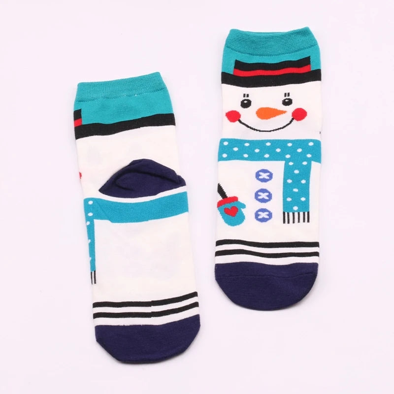 Unisex Novelty Cartoon Elk Snowman Santa Warm Christmas Socks