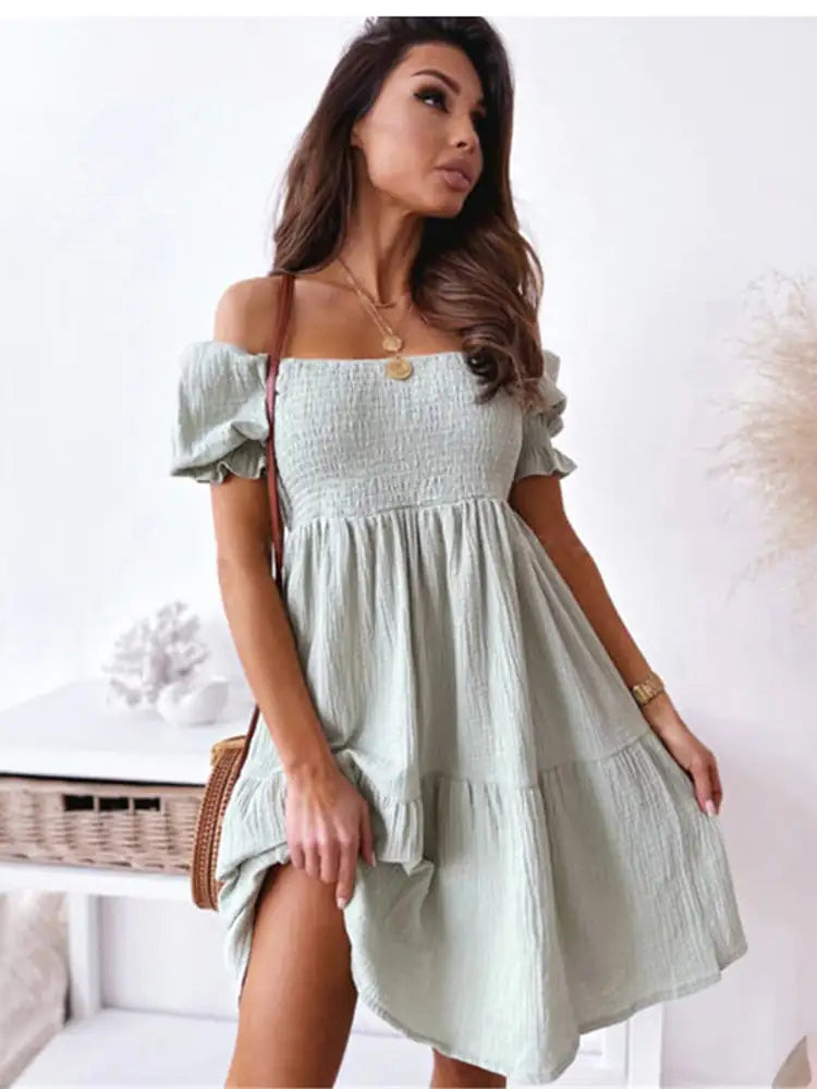 Off-the-shoulder Ruffle Dress