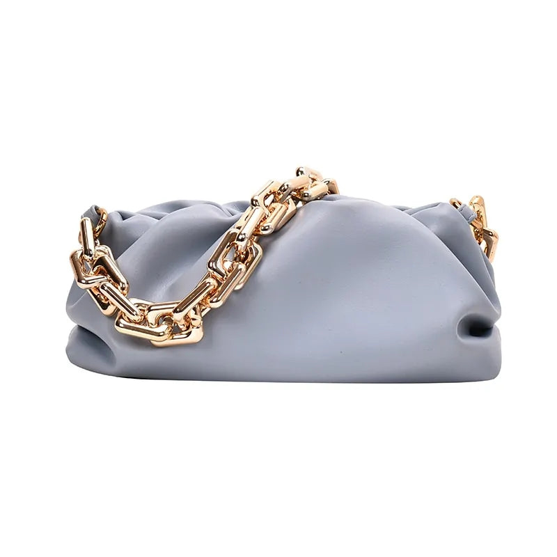 Chain Strap Soft PU Leather Cloud Bag