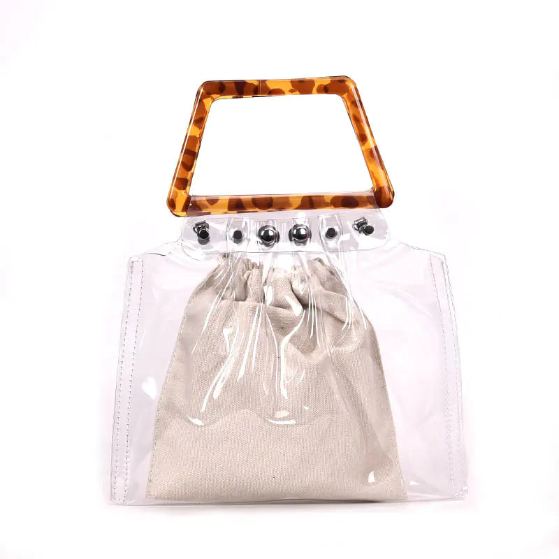 Transparent Sequin Jelly Tote Handbag